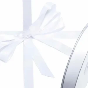 CINTA SATIN TELA 0.7 X 5MT BLANCA