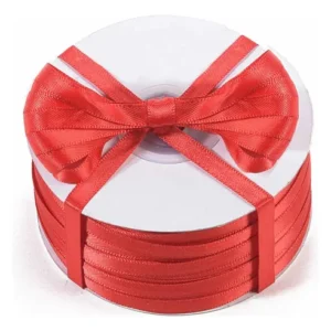CINTA SATIN TELA 0.7 X 5MT ROJA